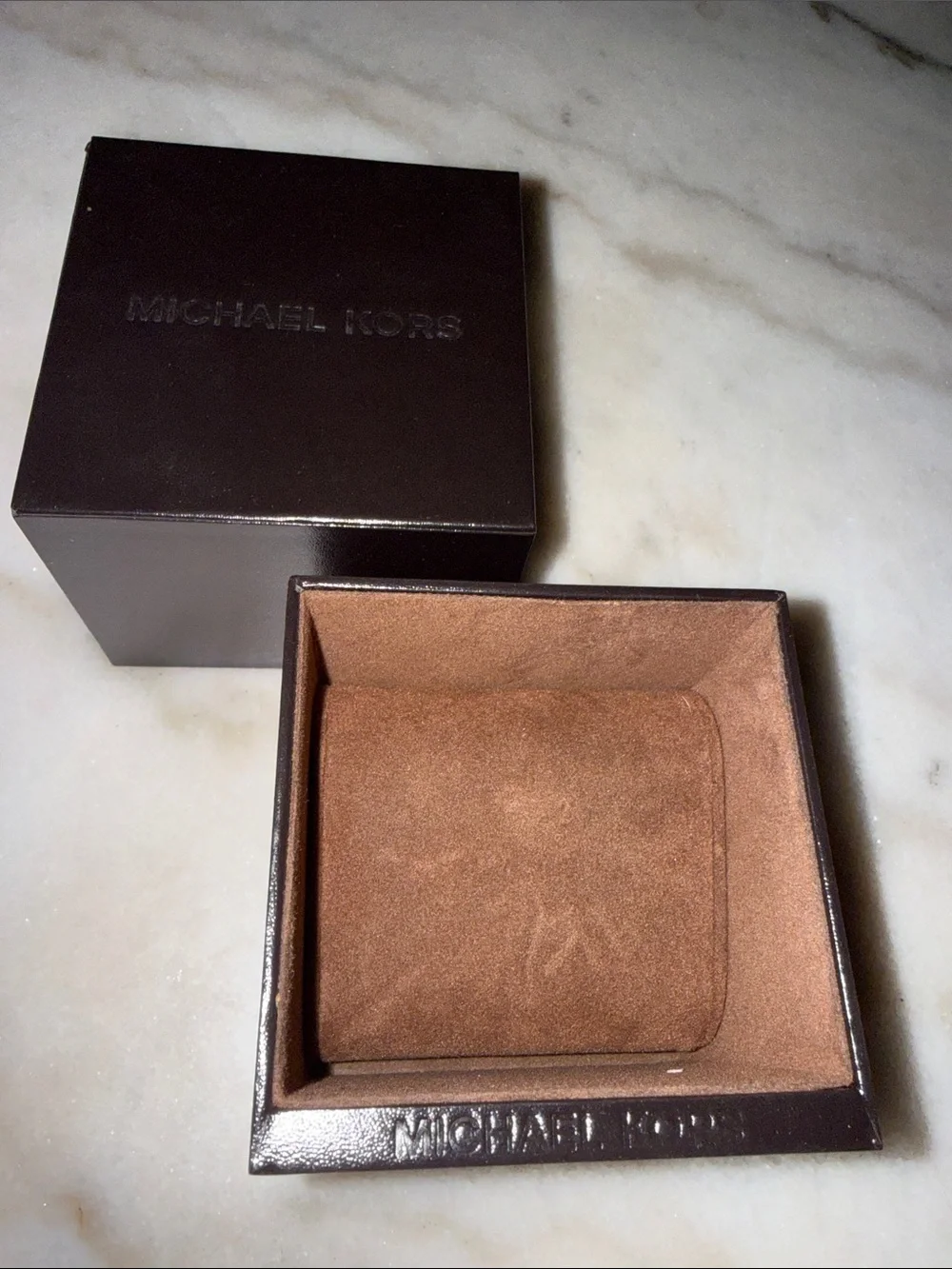 Michael Kors Men's Dark Brown Embossed Accessory Box